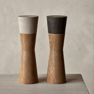 Ensemble moulin à sel et à poivre en bois, personnalisable (couleur et taille), manuel, pour OEM, provenant d'usine au Vietnam - Product Image 6