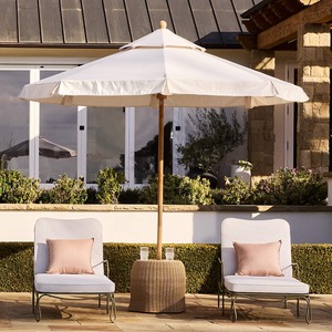 ร่มชายหาดดีไซน์ใหม่ พร้อมฐานและโครงสร้างจากไม้สักธรรมชาติ พร้อมหวายสาน สำหรับใช้กลางแจ้งในลานบ้าน - แจ๊คกี้ - Product Image 6