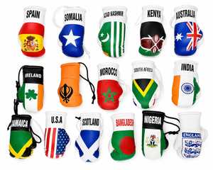 Mini-gants de boxe personnalisés de haute qualité pour accessoires de voiture, mini-drapeaux personnalisés, mini-gants de boxe pour porte-clés de voiture. - Product Image 1