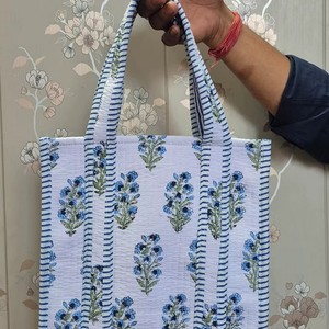 Sac fourre-tout en coton matelassé pour femme, grand sac de shopping, sac à bandoulière, sac de transport, sacs faits main, best-seller - Product Image 6