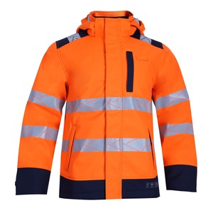 Chaqueta de Seguridad de Alta Visibilidad, Chaqueta Reflectante Amarilla para Trabajo, Ropa de Trabajo Impermeable con Mangas - Product Image 4