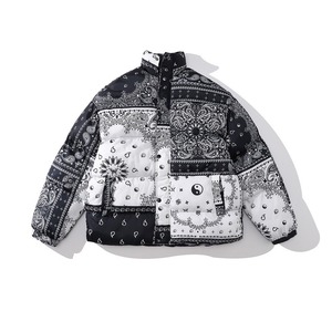 Blouson d'hiver matelassé à col montant en toile enduite, personnalisable avec logo et taille, couleur unie, haute qualité, vente en gros - Product Image 5