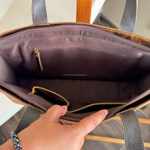 Factory Direct Custom Design Hand <b>Tooled</b> Leather <b>Tote</b> <b>Bags</b> for Women Cowhide Leather Handbags for Travel Shopping & Daily Life - Product Image 6