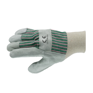 ถุงมือทำงานหนังวัวขนาดกลางกันแรงกระแทกข้อมือผ้าแคนวาสด้านหลังใส่สบายสำหรับใช้ในอุตสาหกรรมของ2025 - Product Image 3