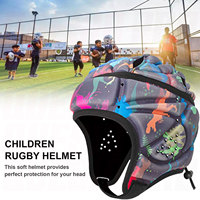 Casco de Rugby Ajustable, Casco de Fútbol 7v7 para Niños y Jóvenes, Acolchado Suave, Gorra de Scrum Transpirable, Protección para la Cabeza, Fútbol Americano