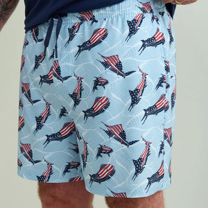 กางเกงชายหาดลำลองพิมพ์ลายดิจิทัลรุ่นล่าสุด สำหรับผู้ชาย สั่งทำโลโก้ได้ MOQ ต่ำ ป้องกันแบคทีเรีย ยืดหยุ่น ระบายอากาศได้ดี 100% - Product Image 1