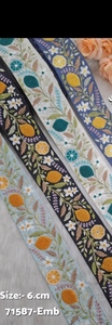 Eco-Friendly Vintage Embroidery <b>Lace</b> with Floral Pattern and Computer Embroidery for Dresses Shoes Saris-Bulk OEM Export - Product Image 4
