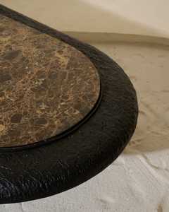 Customer Favorite Modern Oval <b>Coffee</b> <b>Table</b> With Tempered Glass Top And Rattan Frame <b>Legs</b> Living Room Furniture - Product Image 3