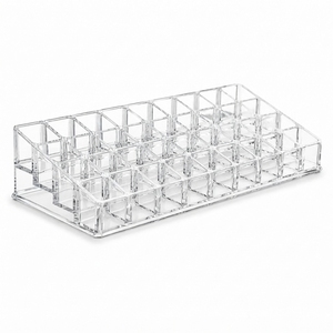 Multi Compartment Acrylic Lightweight Eco-Friendly Modern <b>Lipstick</b> Organizer Clear Makeup Display Stand Cosmetic Storage Holder - Product Image 1