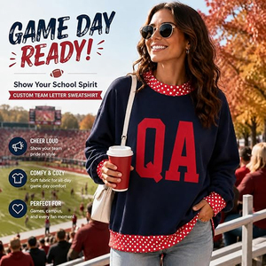 Sudadera Personalizada de Invierno para Mujer, Estilo Universitario Vintage, 100% Algodón, Cuello Alto, con Nombre de Equipo Universitario o Hermandad - Product Image 4