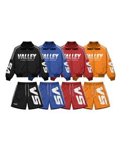 ชุดเสื้อแจ็คเก็ตและกางเกงขาสั้นกันลมหลากสี รุ่น Multi Color Valley Sport VS |   เสื้อแจ็คเก็ตซิปโอเวอร์ไซส์และกางเกงขาสั้น |   ชุดสตรีทแวร์เข้าชุด OEM รับผลิตแบรนด์ส่วนตัว - Product Image 1