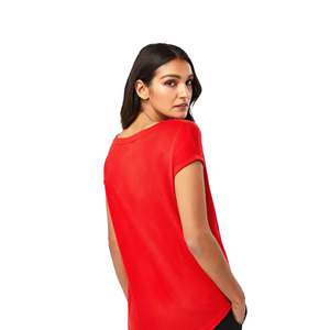 Solid Trader <b>Top</b> Quality Elastic Breathable Smooth Fine Stitching Casual Outing Wear Elegant Looking Trendy Women Tee Shirt - Product Image 6