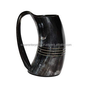 Tasse en corne Vintage pour boire de la bière, décor d'intérieur, matériau Unique, tasse à boire - Product Image 5