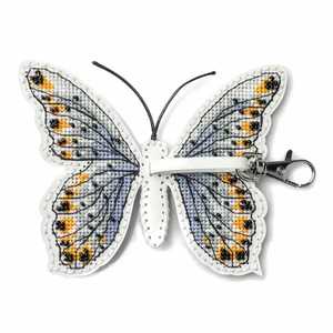 ead Embroidery kit on artificial leather 3D "<b>Bag</b> <b>Charm</b> Butterfly - Product Image 5