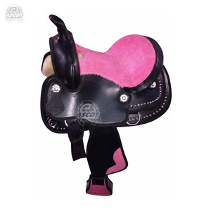 Silla de montar para caballo de equitación, asiento de cuero sintético y gamuza, herrajes de primera calidad, venta al por mayor - Product Image 1