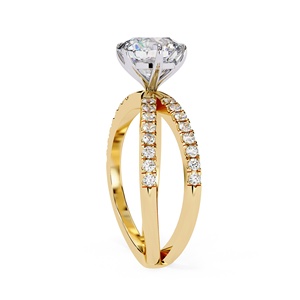 Anillo de Diamante Cultivado en Laboratorio de 2 Quilates con Corte Redondo, en Oro Sólido de 14K, Joyería Fina para Compromiso y Boda, OEM/ODM Disponible - Product Image 4