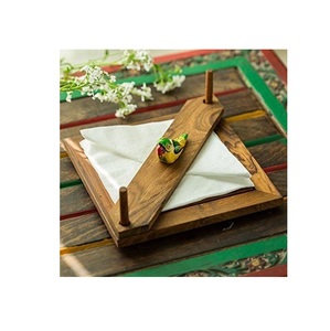 Support de boîte à mouchoirs en bois, design moderne, sur pied, finition naturelle, écologique, durable, fait main, multi-usage - Product Image 4