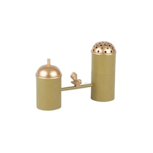 Nouveau Brûleur à Bakhoor en Bois et Métal Tendance – Ensemble Décoratif pour la Maison, Parfum d'Ambiance Moderne Arabe du Moyen-Orient, Brûleur d'Encens en Pin - Product Image 1