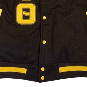 Iota Phi Theta Wool Letterman Jacket with Leather sleeves Brown Gold Greek Apparel Fraternity iota phi theta wool letterman jack - Product Image 6