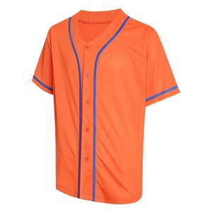 Maillot de baseball pour club sportif 100 % polyester, ourlet incurvé, noms de joueurs personnalisés, tissu inaltérable, numéro au dos - Product Image 2