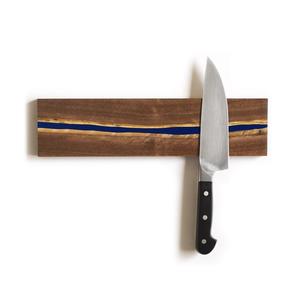 Portacuchillos Magnético de Madera de Olivo y Resina Hecho a Mano, Soporte de Pared para Cuchillos de Cocina, Tira Decorativa de Almacenamiento - Product Image 1