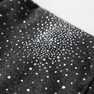 <b>Mens</b> Winter Oversized Plaid Pattern Rhinestone Zip-Up Fleece <b>Hoodie</b> with Breathable <b>Black</b> Crystal Studded & Kangaroo Pockets - Product Image 3