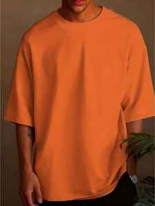 Camiseta de Algodón para Hombre al por Mayor, Nuevo Estilo con Hombros Caídos, Corte Relajado Informal, Manga Corta, Transpirable, para Uso Diario - Product Image 6