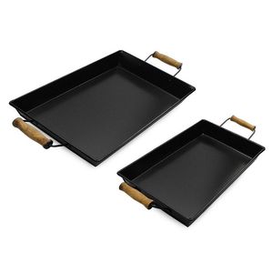 Top Selling Stylish Modern Metal <b>Serving</b> <b>Tray</b> With <b>Black</b> Finished Suitable For Contemporary Kitchens Customized Size Shape - Product Image 6