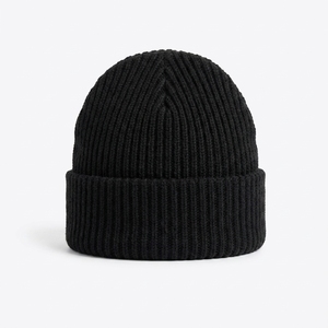 Bonnet unisexe en tricot côtelé avec logo personnalisé, chaud pour l'hiver, à revers extensible, doux, confortable, décontracté, pour l'extérieur - Product Image 3