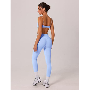 Ensemble de yoga grande taille pour femme, vêtements de sport, soutien-gorge de sport, leggings taille haute, tenues d'entraînement, ensembles de gym, séchage rapide, nylon et élasthanne - Product Image 5