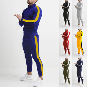 <b>Mens</b> High Quality Winter Casual Fleece Sweatshirts Sweatpants Tracksuits Set Custom Tracksuit <b>Men</b> Regular Fit 2 1 Solid - Product Image 2