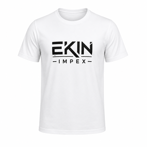 Custom Men <b>Plain</b> <b>White</b> T Shirt Cotton Crew Neck Casual Slim Fit Printed Logo Fashion Basic Summer <b>Tee</b> - Product Image 1