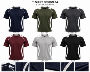T-shirt Sportif Homme Col Rond Manches Courtes Séchage Rapide Coupe Droite 100% Polyester Tricoté Écologique Motif Géométrique Devant Marron Blanc - Product Image 6