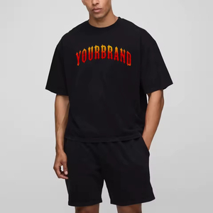 Conjunto de Verano para Hombre, Camiseta y Pantalones Cortos de Secado Rápido, Transpirables, 100% Algodón, Diseño Personalizado, Ropa Casual, Logotipo Personalizado, OEM - Product Image 6