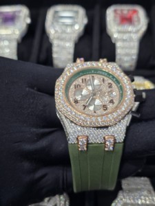 Montre de luxe élégante pour femme avec diamants Moissanite, bracelet en acier inoxydable, édition limitée, vente en gros - Product Image 3