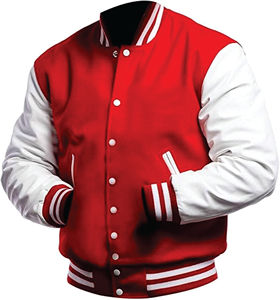 Custom Denim Varsity Jacket Embroidery Winter Baseball Letterman CollegeBaseballjacket <b>Men</b> Stand Collar Front Logo - Product Image 1