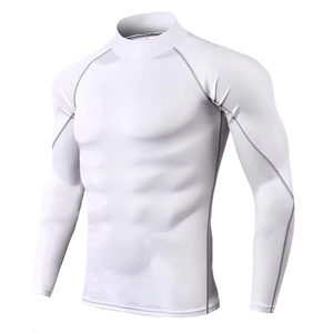 เสื้อรัดกล้ามเนื้อแบบสั่งทำสำหรับ MMA และ BJJ ผลิตจากผ้าสแปนเด็กซ์/โพลีเอสเตอร์ แขนยาว พิมพ์ลายดิจิทัล แห้งเร็ว ป้องกันแบคทีเรีย - Product Image 3