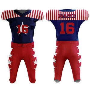 Maillot de football américain personnalisé pour hommes de haute qualité, tissu 100 % polyester, respirant, logo personnalisable, uniforme pour hommes - Product Image 3