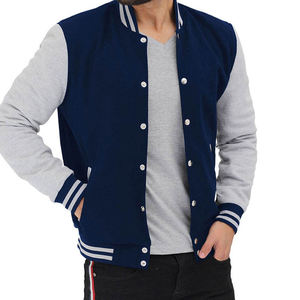 Custom Premium Retro Wear Resistant Embroidered Stand Horn Button Varsity <b>Jacket</b> <b>Men</b> Designed <b>Baseball</b> Uniform Front - Product Image 3