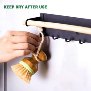 Set di 2 Spazzole in Bambù per Pulire Piatti, Pentole, Padelle, Lavello della Cucina, Padella in Ghisa - Product Image 3