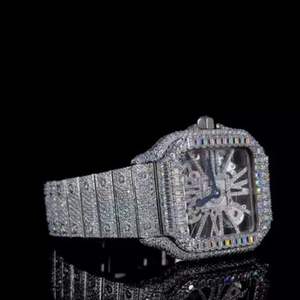 Reloj Clásico Personalizado para Hombre con Diamantes Cultivados en Laboratorio, Estilo Hip Hop, Joyería de Diamantes, Mejor Calidad, Precio al por Mayor - Product Image 3