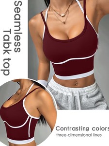 Soutien-gorge de sport long à maintien élevé |   Débardeur de yoga à bretelles croisées |   Vêtements de sport élastiques et compressifs pour femmes, service OEM - Product Image 5