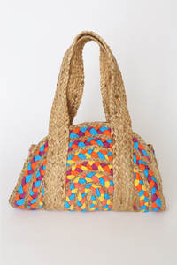 Bolso bohemio de yute de alta calidad para mujer verano Natural multicolor gran capacidad cremallera tendencia diaria Otoño Invierno - Product Image 2