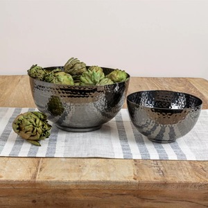 Vase de table moderne fait main, éco-responsable, très demandé, en aluminium noir, résistant à l'eau, bol décoratif - Product Image 5