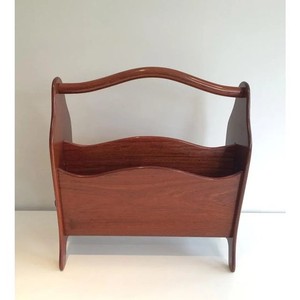 Porte-revues en teck artisanal de luxe avec incrustations artistiques - Prix de gros - Product Image 2