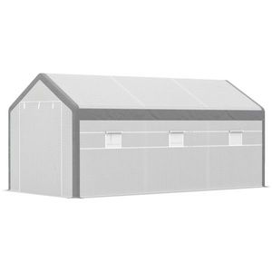 Serre en acier pop-up de 3 m x 2,7 m avec 8 fenêtres refermables et porte enroulable pour la maison - Product Image 1