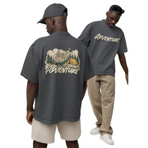 T-shirts pour hommes de qualité supérieure, surdimensionnés, style hip-hop, streetwear, imprimés, coupe ample, logo personnalisé, 100% coton - Product Image 1