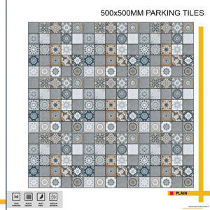 Baldosas vitrificadas para estacionamiento de exterior con capacidad de carga, 50x50 cm, desarrolladas para aplicaciones exigentes en áreas de transporte y servicios. - Product Image 1