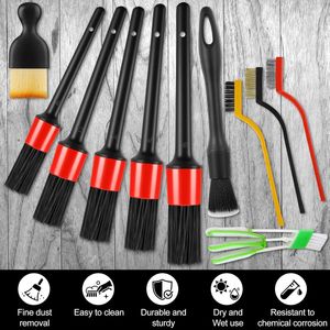 Juego de 13 Cepillos Ultra Suaves y Anti-Rayaduras para Detallado de Autos, Kit de Cepillos para Lavado Interior de Vehículos - Product Image 5
