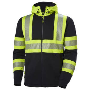 Custom Manufacturer Safety Jacket 3M Reflective Strip High Vis Waterproof Hooded <b>Raincoat</b> Construction Site Workwear - Product Image 1